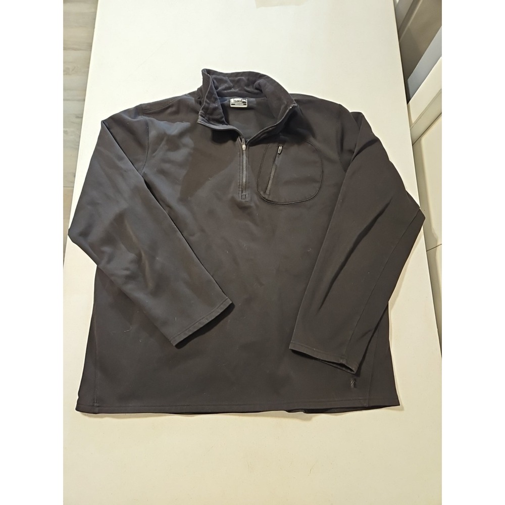 Alpine Design Men's XXL Black Fleece 1/4 Zip Performance‎ Pullover Jacket (A970)
